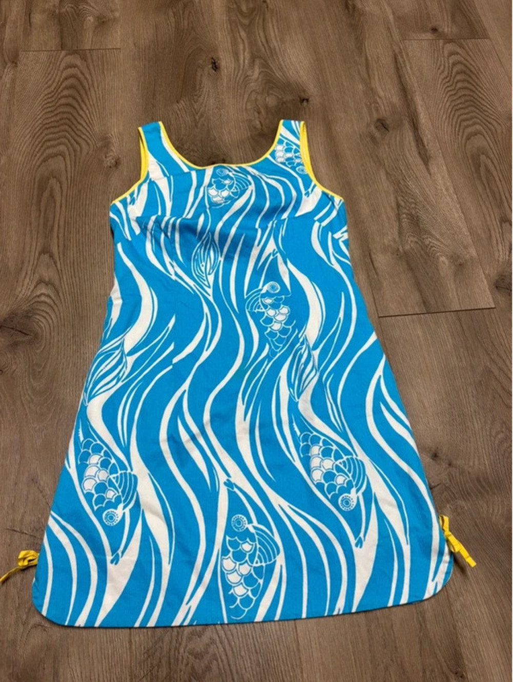 Lilly Pulitzer Delia Shift Dress Resort White Joe Fish sz 4